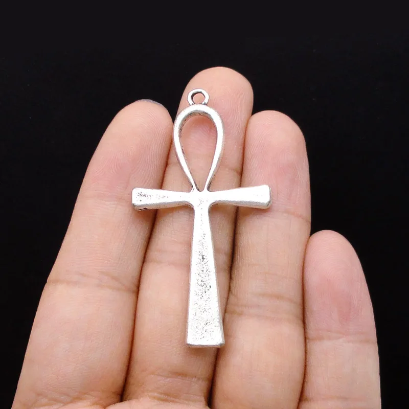 Большие Подвески в виде креста на ногу под античное серебро/бронзу/золото 25 шт.