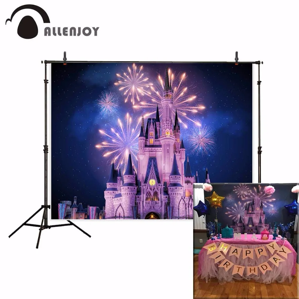 

Allenjoy фотографические фоны фейерверк Мечта 3D замок мультфильм ночь дети фотографический фон