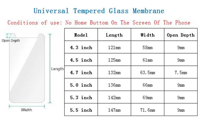 Универсальное закаленное Стекло для Vertex 4,3 4,5 4,7 5,0 5,3 5,5 дюймовый телефонный корпус Экран Защитная пленка для Vertex Impress Орел Лев 3g 4G