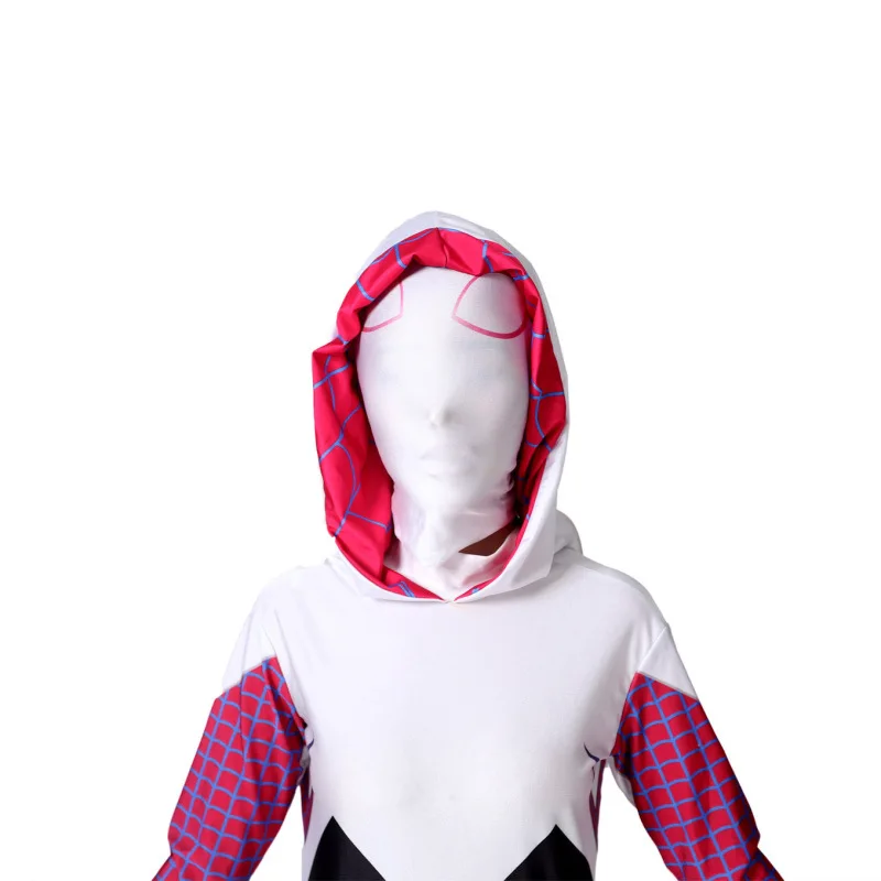 SpiderGwen Косплей Костюм Гвен Стейси костюм комбинезон для косплея Хэллоуин сценические вечерние фигурки Косплей Костюм Прямая поставка