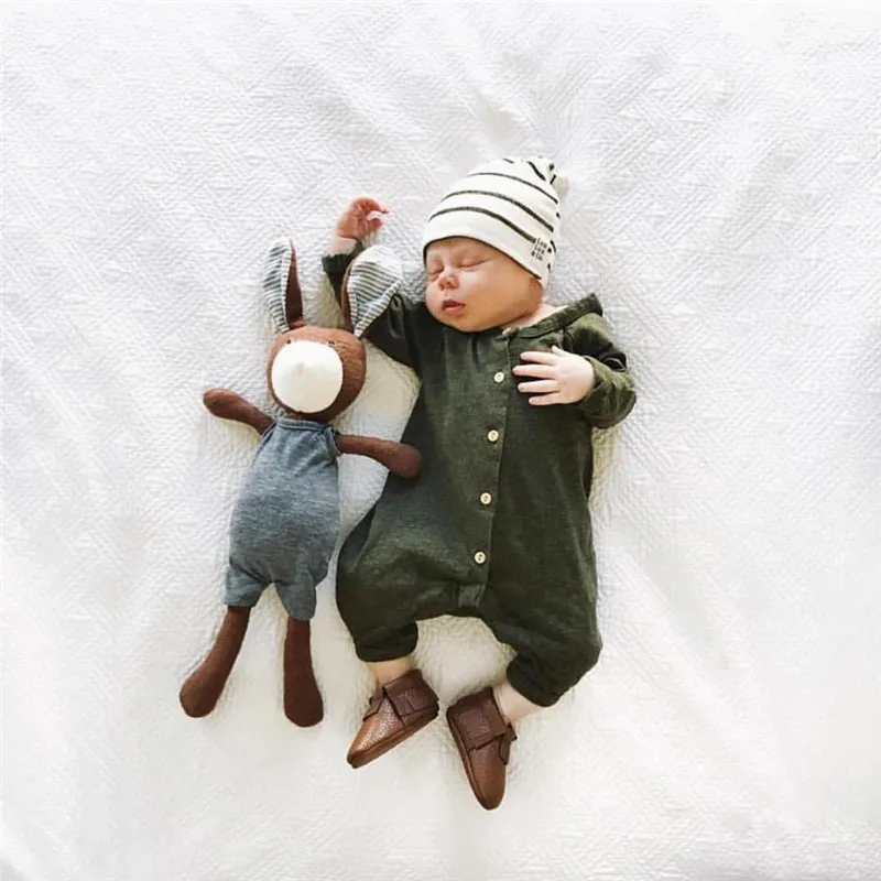 Emmababy Детские однобортные хлопковые комбинезоны для маленьких мальчиков и