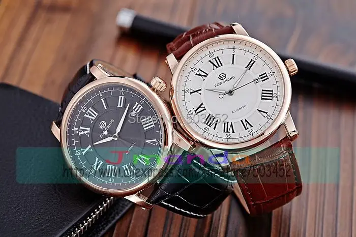 50 шт. Новое поступление механические кожаные часы Уникальный дизайн для мужчин