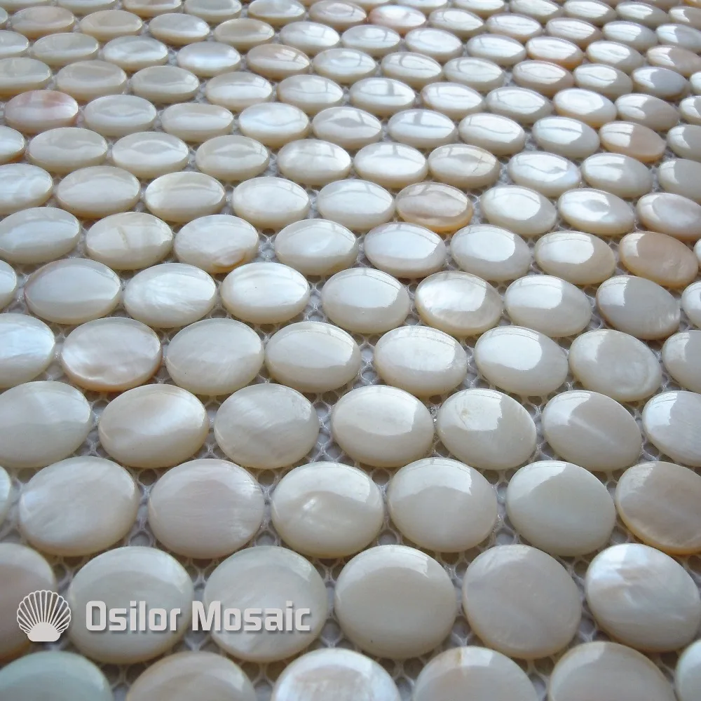 Натуральный красный цвет китайская пресноводной раковины выпуклая бесшовная