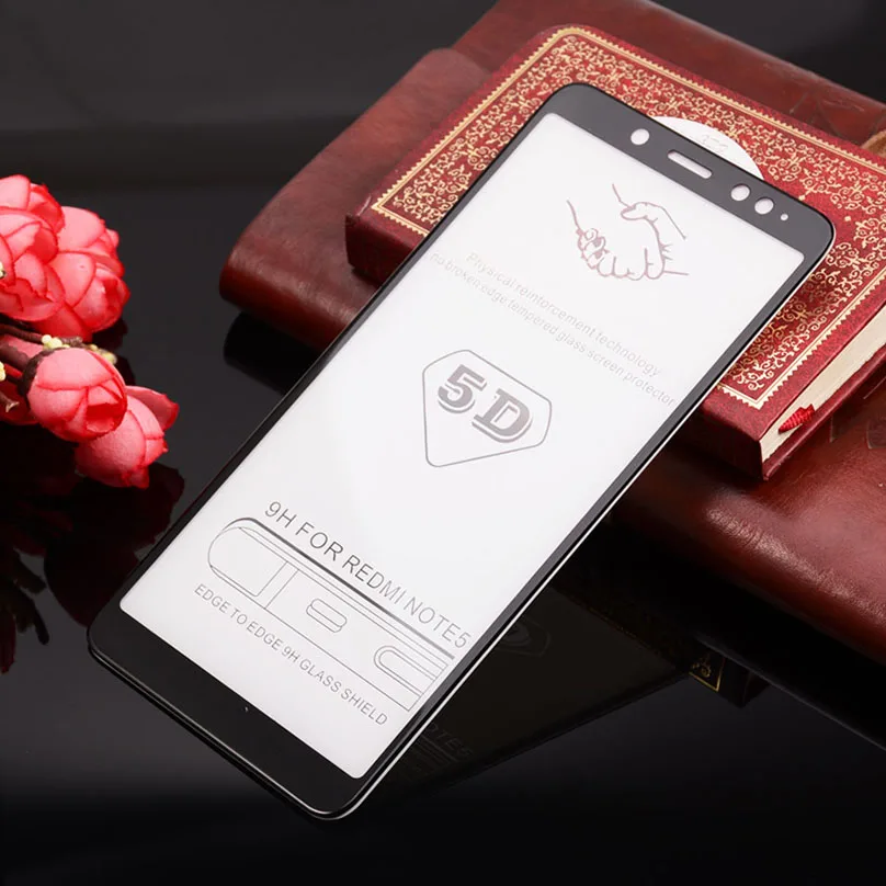 Закаленное стекло для Xiaomi Redmi Note 5 Pro Glass 5D 9H Xiomi 5Pro чехол защита экрана|Защитные