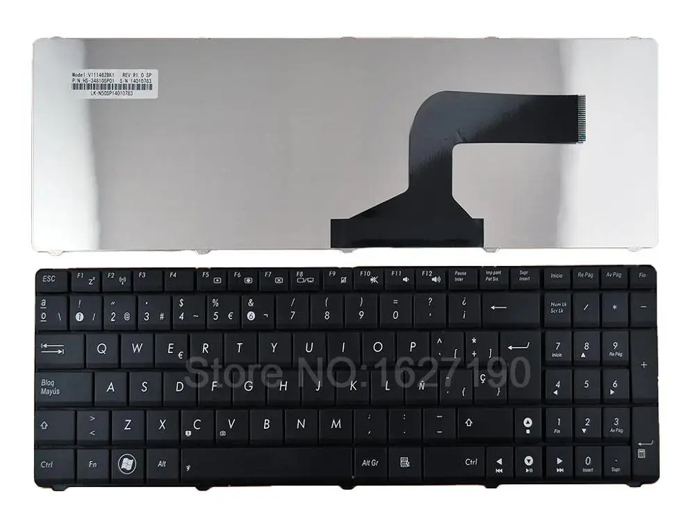 

SP/Spanish Laptop Keyboard for ASUS N53 BLACK OEM PN: HS-348101T01 14011398 Repair Notebook Replacement keyboards