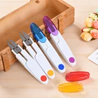 Рыболовные ножницы разных цветов, маленькие ножницы с крышкой, прозрачные ножницы с крышкой, вышивка крестиком