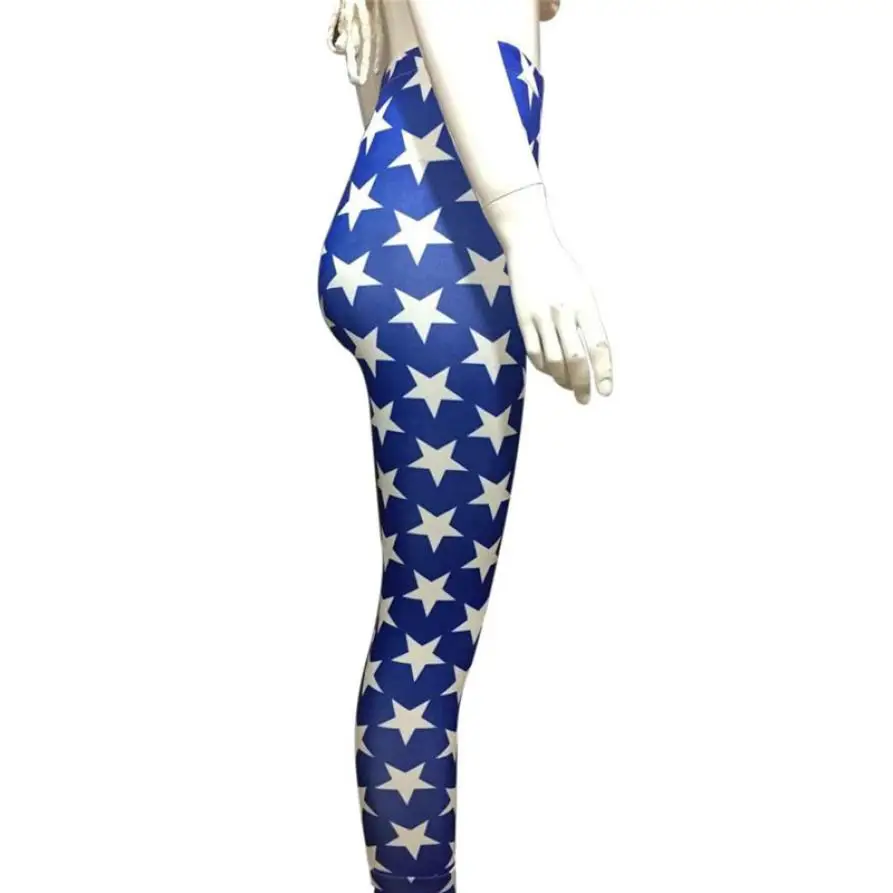 Women American Flag Printing Pants Leggings TW Stars 2018 Summer Casual beautiful colorful women leggings | Женская одежда