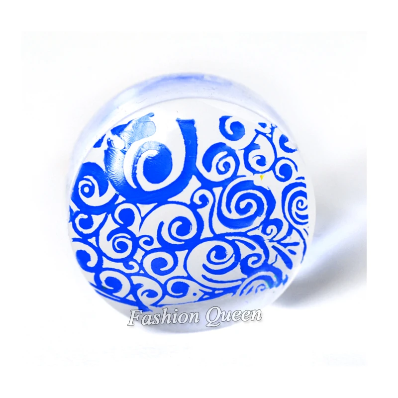 2016 новинка 2 8 см розовая ручка прозрачный силиконовый стемпер для ногтевого