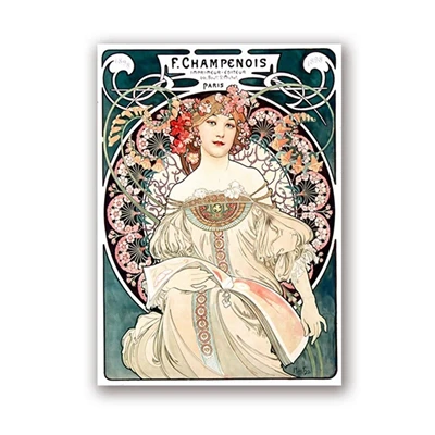 PH2145 Alphonse Mucha, большие винтажные плакаты и принты в стиле модерн, точная копия, настенная живопись, картины для гостиной, домашний декор - Цвет: PH2145