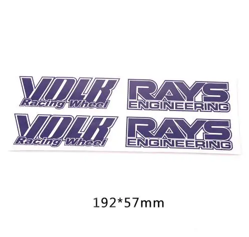 Фиолетовый Aliauto авто-Стайлинг Volk Rays автомобильные диски наклейка и наклейка водонепроницаемые мотоциклетные колеса Аксессуары для Audi Skoda Toyota peugeot - Название цвета: Фиолетовый