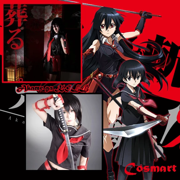 

[Акции] аниме Akame Ga KILL! Женский костюм для косплея, костюм для матроса, Акаме Куром, костюм для Хэллоуина