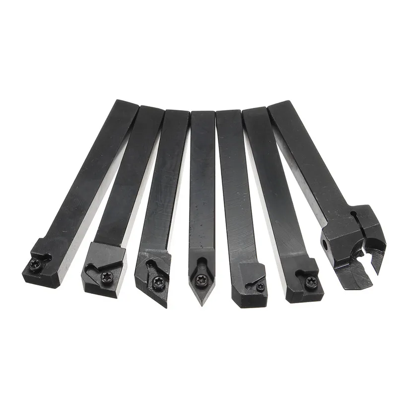 7Pcs/Set 12mm CNC Lathe Turning Tool Holder Boring Bar with DCMT TCMT CCMT Cutting Insert Wrench | Инструменты