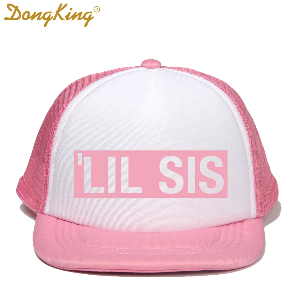 LIL SIS PINK DongKing детская бейсболка BIG BRO Кепки Big SIS Шапки LIL BRO LIL SIS, кепка с козырьком, BIG Brother Big SIS ter для маленьких мальчиков и девочек вечерние подарок - Цвет: LIL SIS PINK