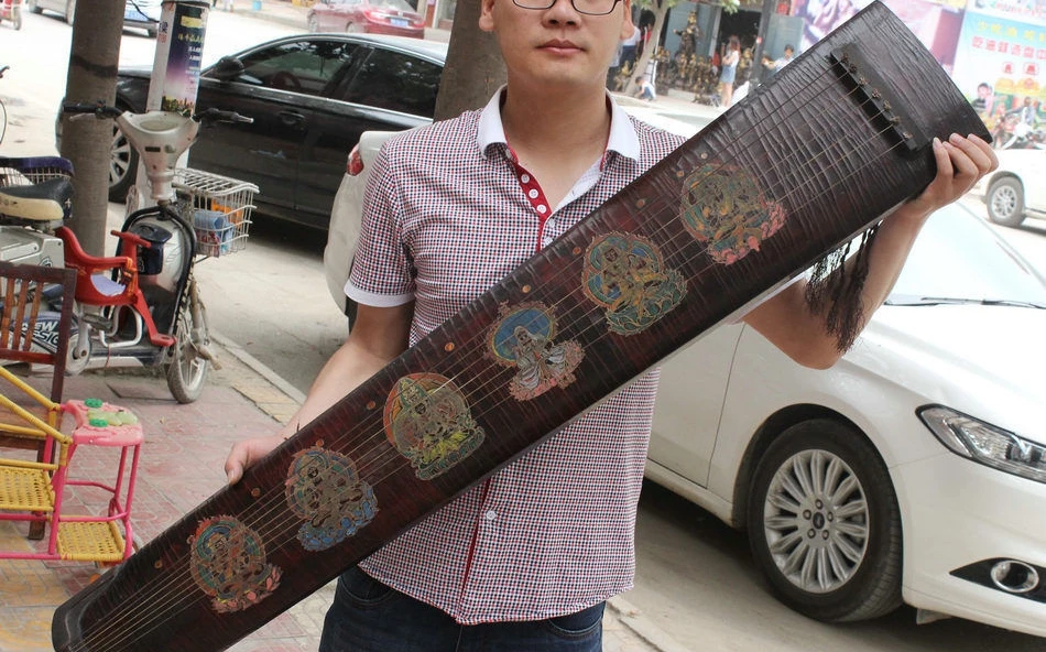 Династия китайский Дворец Дерево Лакированные Гуаньинь Будды Музыкальные