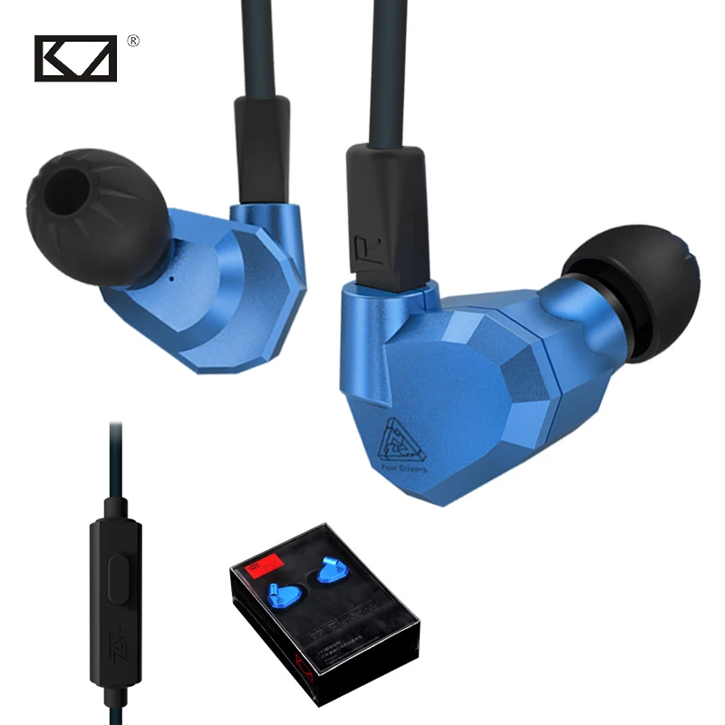 KZ ZS5 2DD 2BA Новые гибридные наушники для телефона Hi Fi DJ монитор съемные стерео басы 3