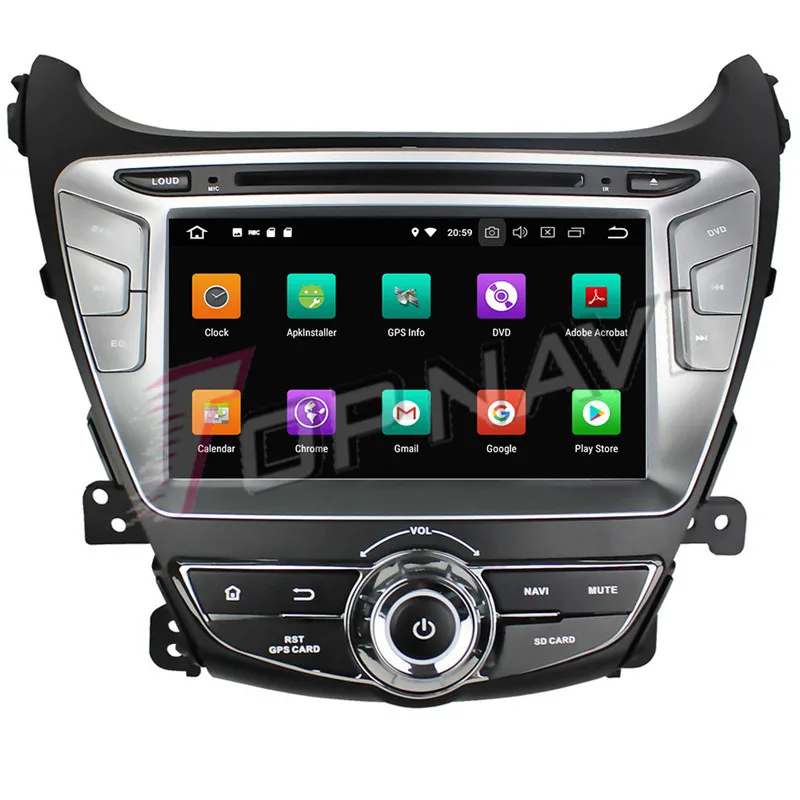 Автомобильный медиацентр Topnavi 8 дюймов Android 9 0 GPS навигация для Hyundai Elantra 2014 2015