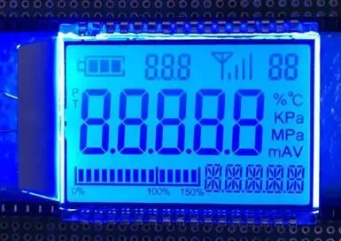 32PIN HTN положительный 5-знака после запятой сегмент ЖК-дисплей сварки Панель белый/желтый и зеленый цвета/синий Подсветка 3V - Цвет: Blue Backlight