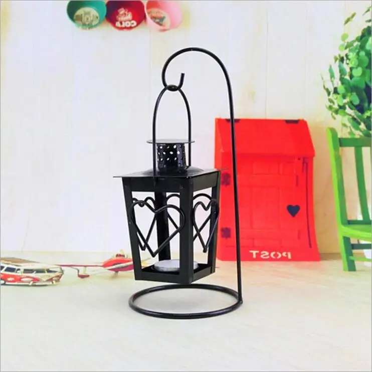 Металлический подсвечник для чая железный с вешалкой классический