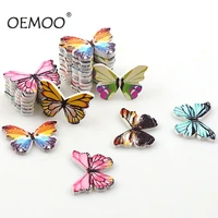 50pcs 2 holes colorful butterfly wooden buttons fit sewing and scrapbooking 2029mm sewing buttons for craft diy mixed