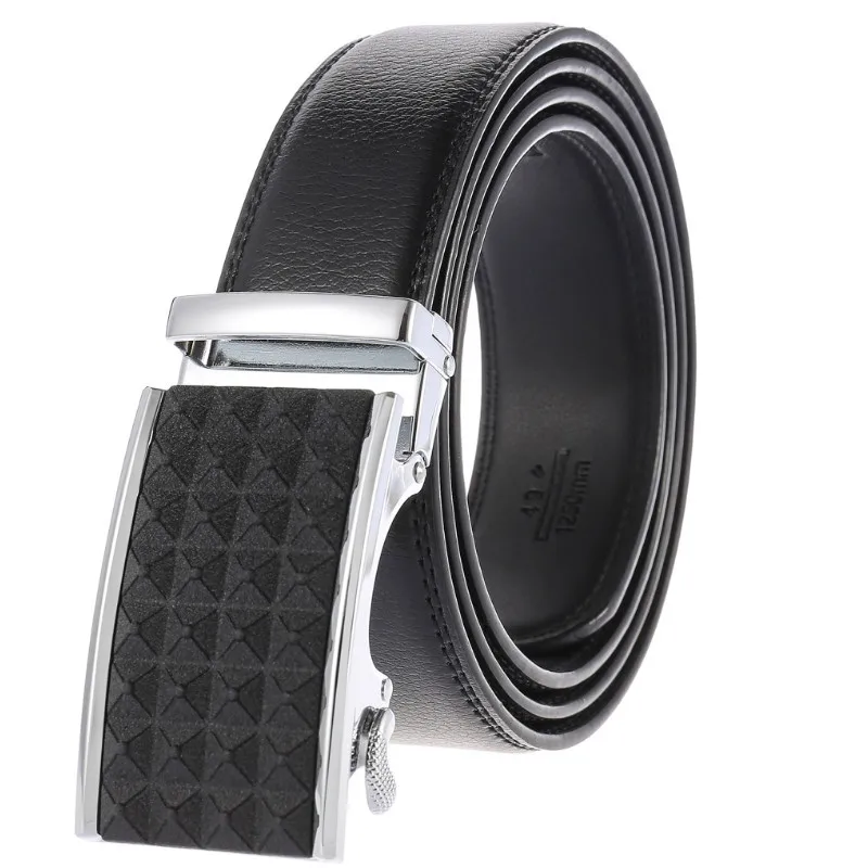 

Name brand men's leather metal automatic buckle high quality leather belt leisure business belt LY136-22056-1