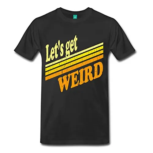 Винтаж давайте weird мужская premium t shirt футболка о образным вырезом лето личности