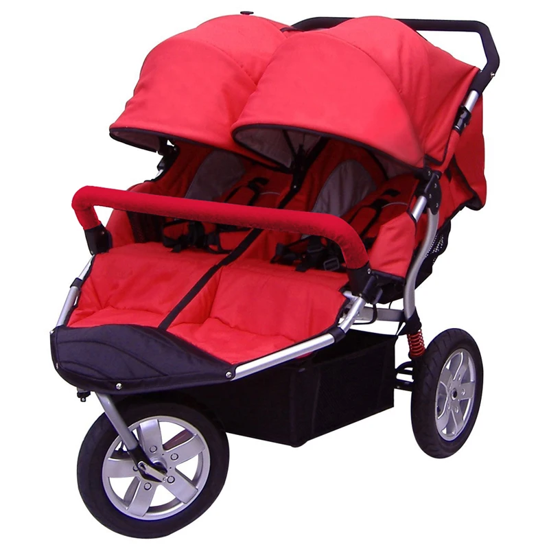 2019 Three Wheels Twins Baby Stroller Babyboom Off-road Light Sport baby carriage double kids Shockproof BB Pram | Мать и ребенок
