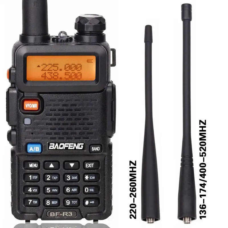 Baofeng BF R3 трехдиапазонное иди и болтай Walkie Talkie “иди 220 260 МГц Любительская ветчина 2