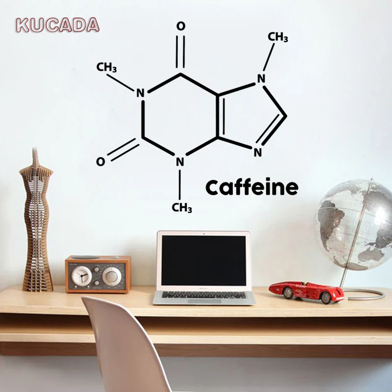 Caffeine Molecule кафе Цитата украшения стены стикер классная комната домашнее