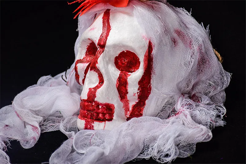 1Pc Halloween Bar Haunted House Party Decoration Horror Bleeding Ghost Skull Pendant Props Hanging |