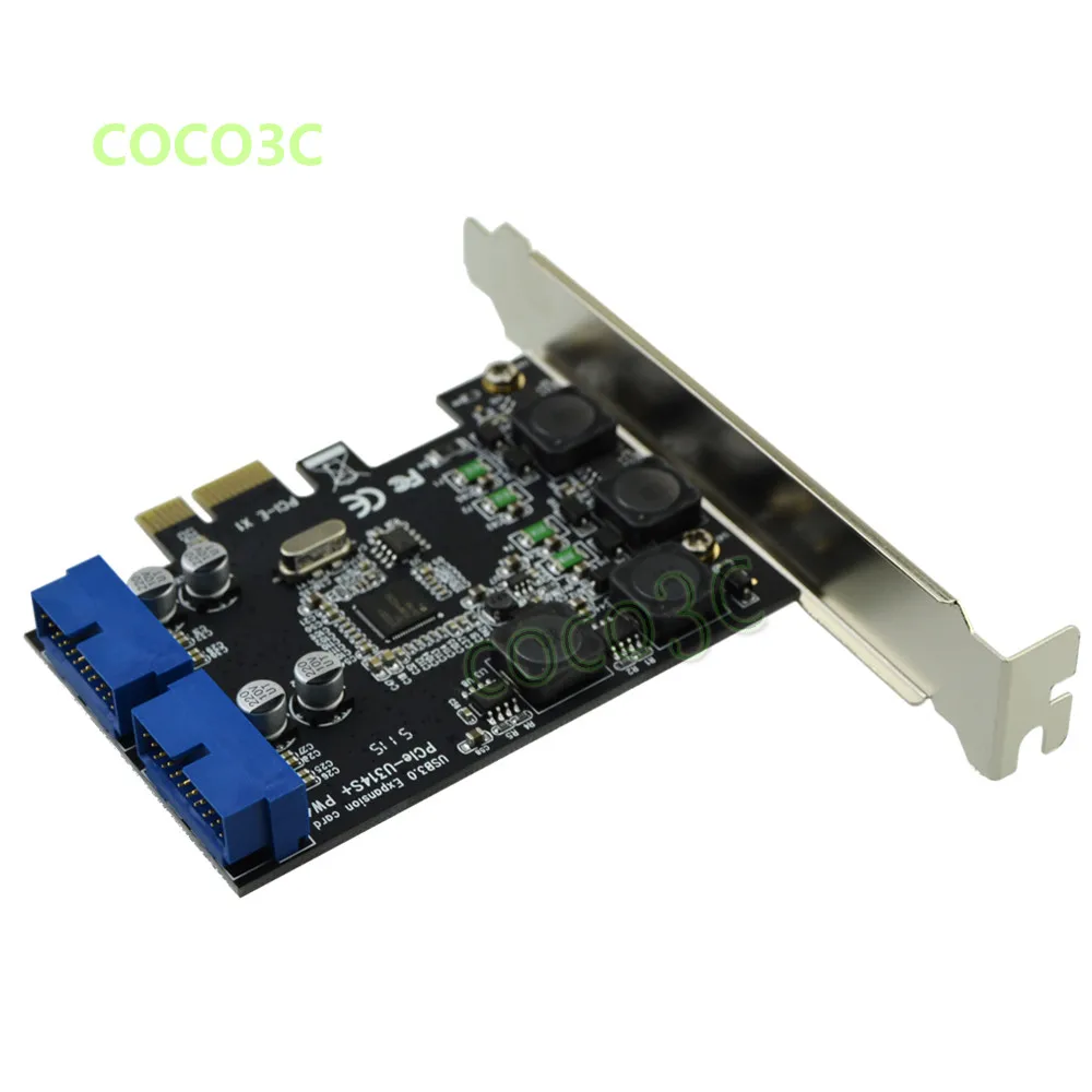 PCI Express 2 порта 19Pin USB 3 0 карта e для внутреннего 20Pin папа Порты адаптер PCIe расширение