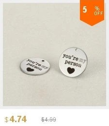 10pcs/lot 22mm Gold& Rose Gold Color DIY Pendant Circle Charm Laser "love you mom" Fashion Stainless Steel Jewelry Accessories
