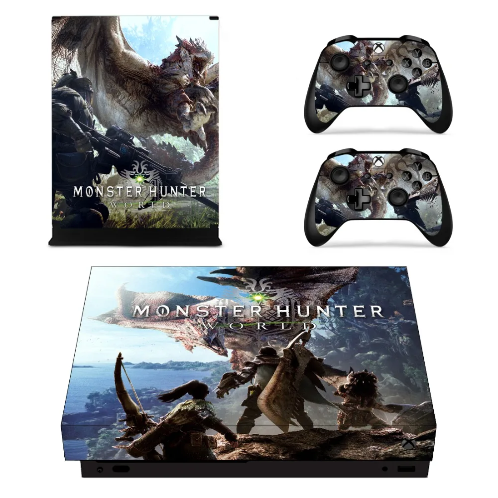 Monster Hunter World MHW лицевые панели кожаная консоль и наклейка на контроллер для Xbox One X с
