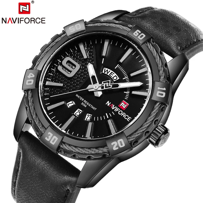 Часы наручные NAVIFORCE Мужские кварцевые брендовые оригинальные Роскошные