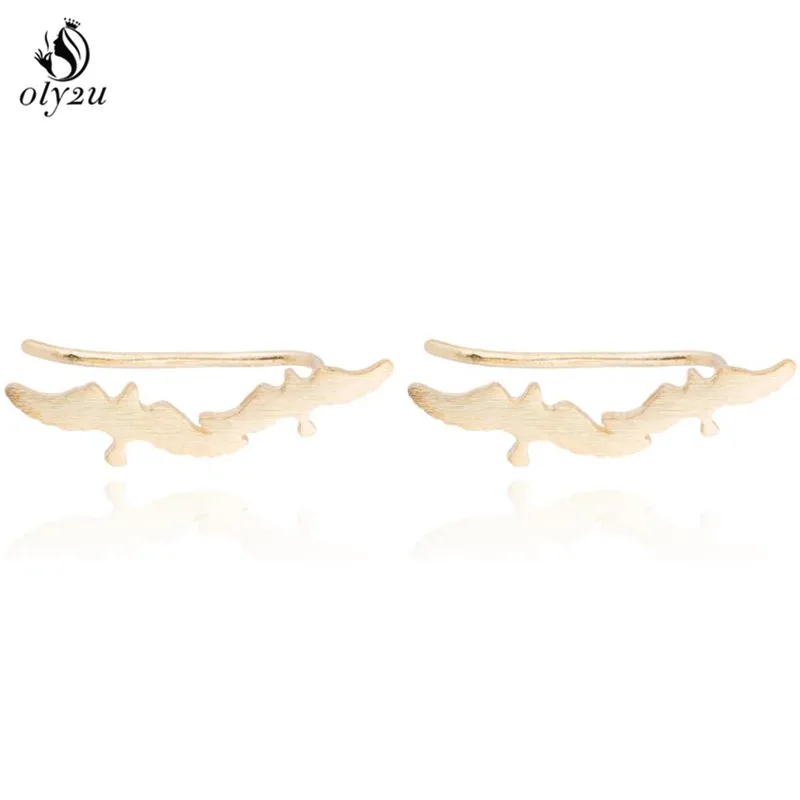 Oly2u Bijoux корейские птицы дешевые брифы золотые уши Женские серьги ухо ED278 |