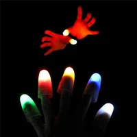 2pcsset led light up novelty luminous thumbs toys kids magic props show trick flashing fingers fantastic glow toys for children
