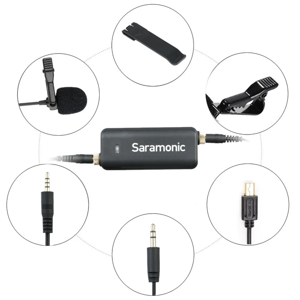 Микрофон Saramonic LavMic высококачественный петличный микрофон с 2 канальным