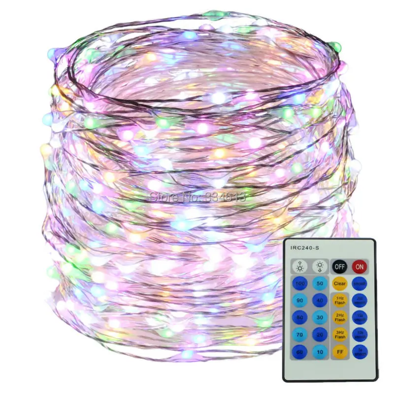 24 м 79FT 480LED наружные струнные огни Звездная Фея серебряные с пультом