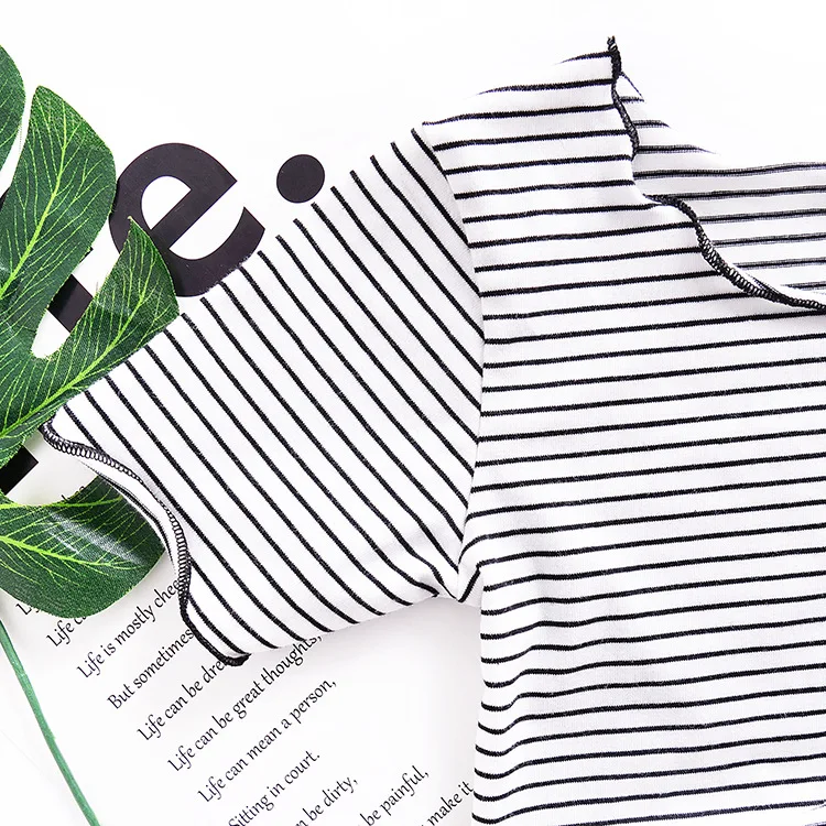 Комплект одежды из 2 предметов для маленьких девочек летний детский топ в полоску