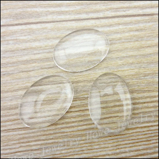 18*13 mm 260  pcs Good Quality Oval clear glass cabochons Frame pendant cover Fit necklace & earring making