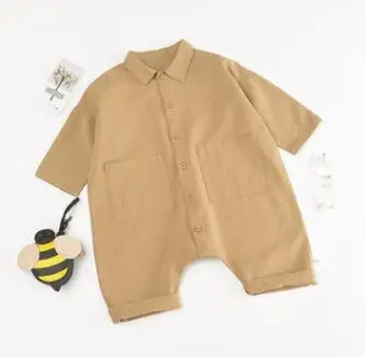 khaki MILANCEl/Новинка года; детская одежда; джинсовые комбинезоны для мальчиков; повседневные комбинезоны для девочек; детская одежда - Цвет: khaki