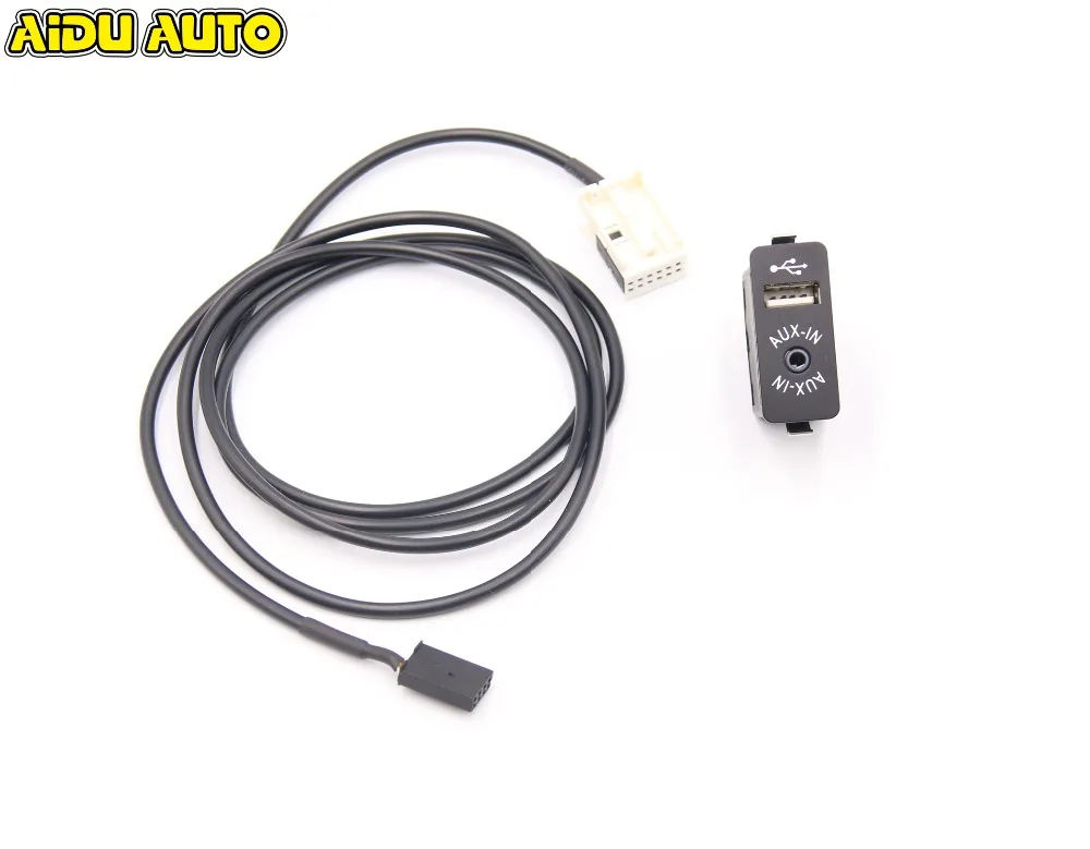 Штепсельная Вилка AIDUAUTO USB AUX для BMW E60 E63 E64 E65 E66 E81 E82 E87 E88 E70 E90 E91 E92|Кабели адаптеры и