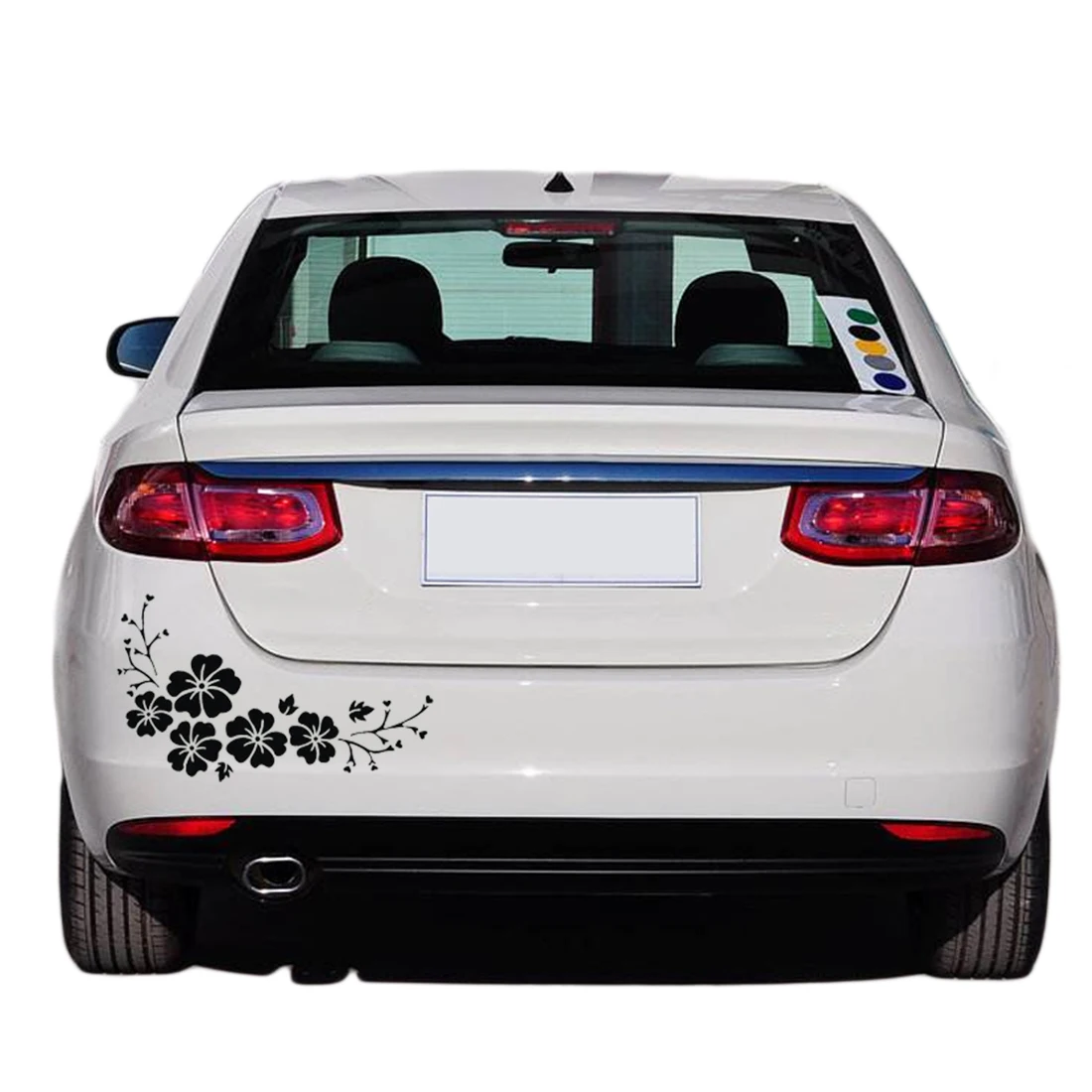 

Dewtreetali 30*14CM Waterproof Sticker Engraving Flower Pattern Car Sticker Delicate Car Stickers