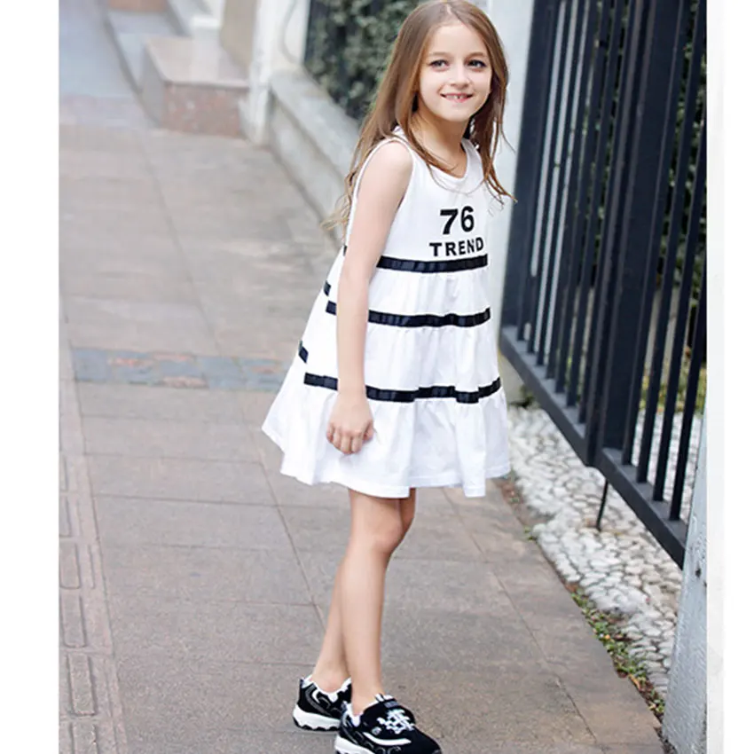 Розничная продажа детские летние платья для девочек коллекция 2016 года хлопковое