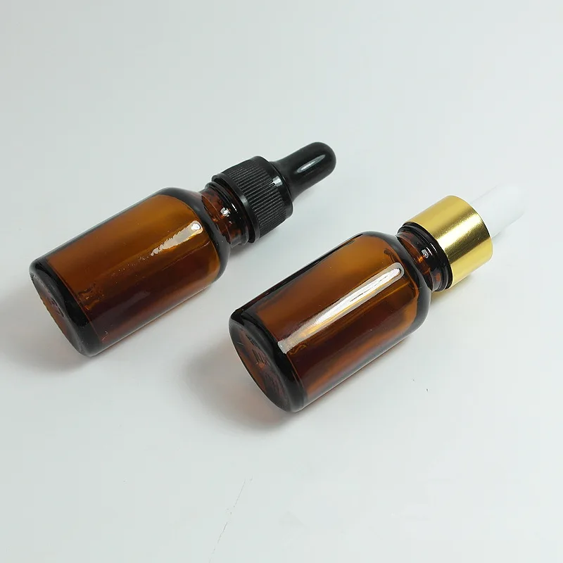 Янтарные стеклянные банки 15 мл реагент капельница капля для ароматерапии