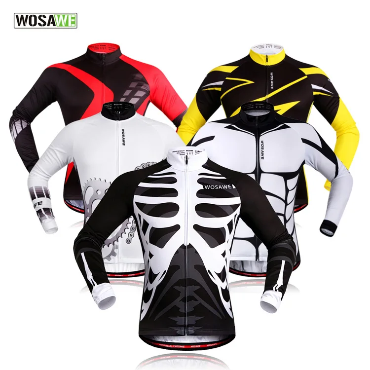 WOSAWE мужская одежда с длинным рукавом для езды на велосипеде Джерси рубашка