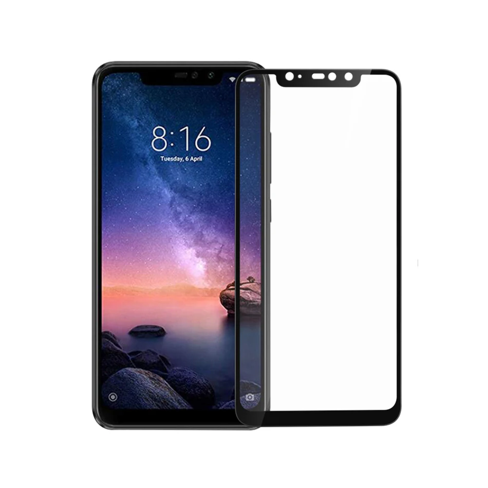 Протектор экрана для Xiaomi Redmi Note 6 Pro Полное покрытие 9 H Твердость Закаленное стекло