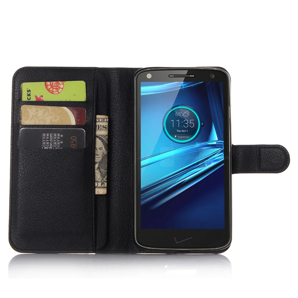 Для Motorola Droid Turbo 2 Cyboris чехол для Moto X Force XT1585 XT1581 флип Личи кобура PU кожа с