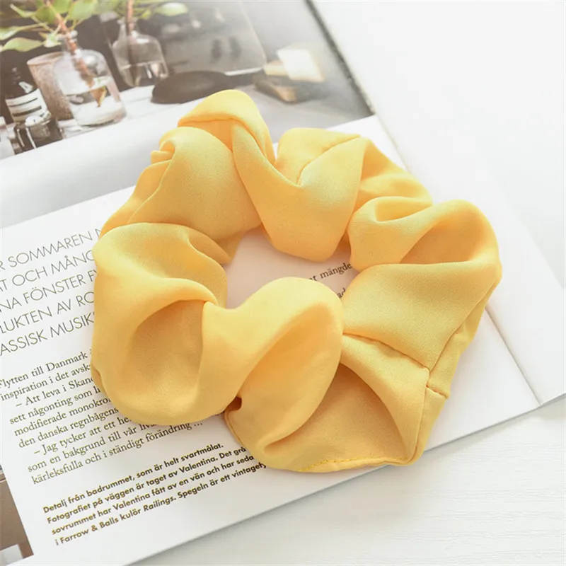 1 yellow Прочные широкие резинки для волос для конского хвоста, женские эластичные повязки на голову, женские резинки для волос, аксессуары для волос - Цвет: 1 yellow
