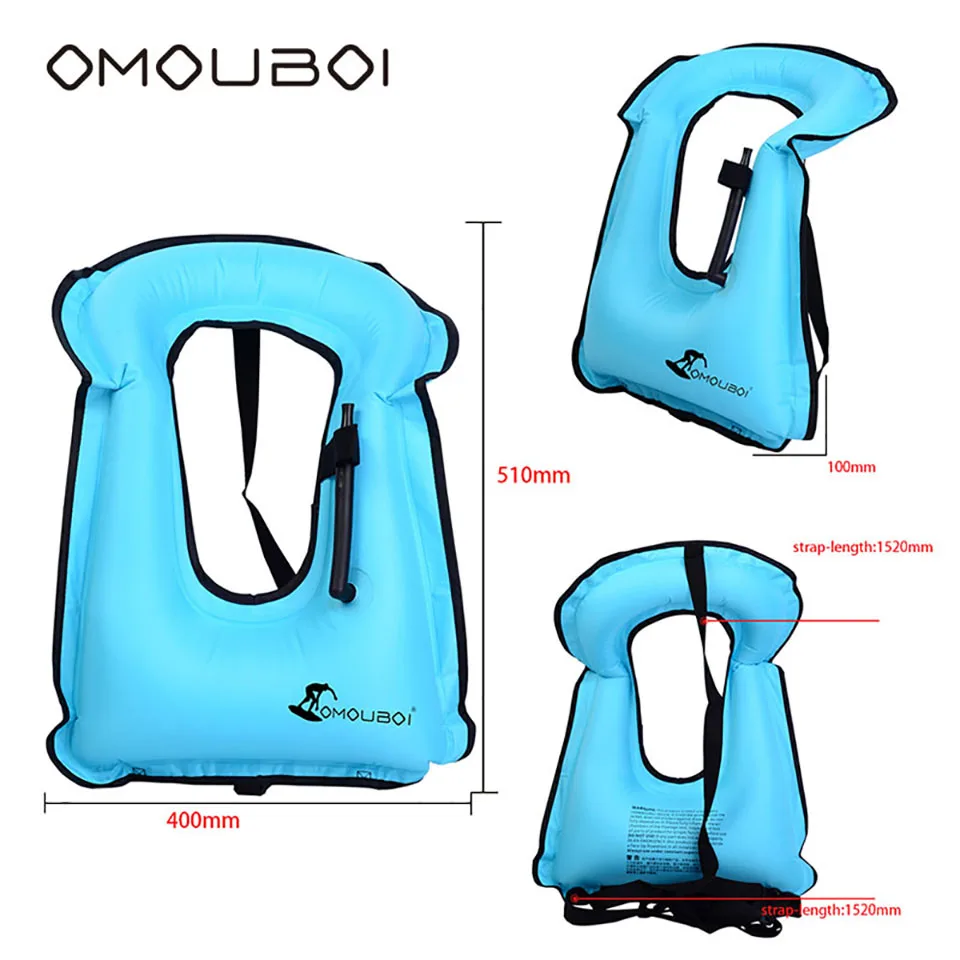 OMOUBOI Небесно-Голубой Дети дрейфующих Дайвинг надувной спасательный жилет