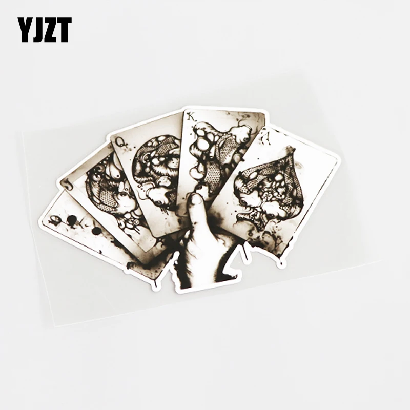 

YJZT 15.7CM*10CM Breathtaking POKER Waterproof Car Sticker Decal PVC 13-0626